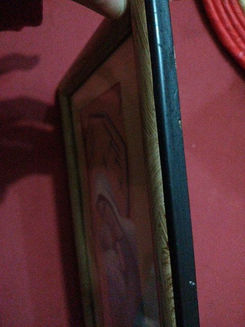 Cuadro de la virgen con cristal