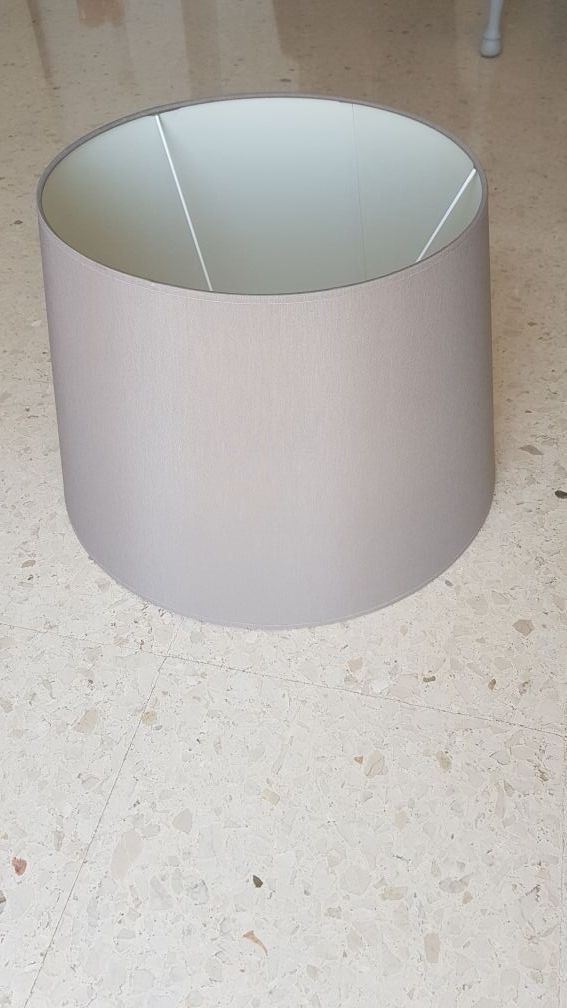 pantalla  lampara gris grande