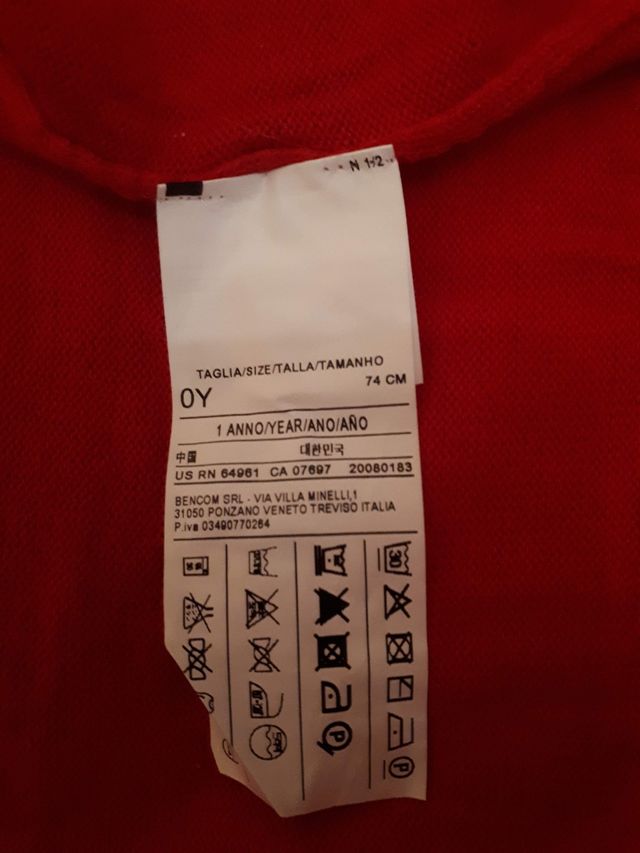 CHAQUETA UNITED COLORS OF BENETTON, BEBÉ/NIÑO 12M