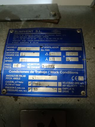 Turbina extractor aire