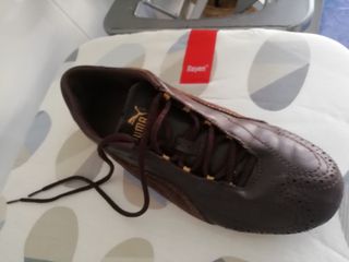 zapatillas puma marrones