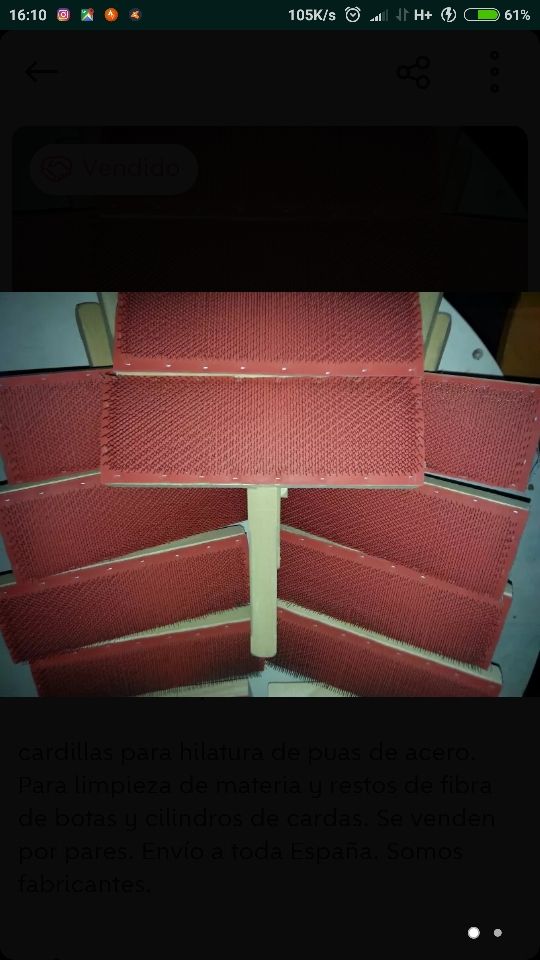 cardillas para hilatura