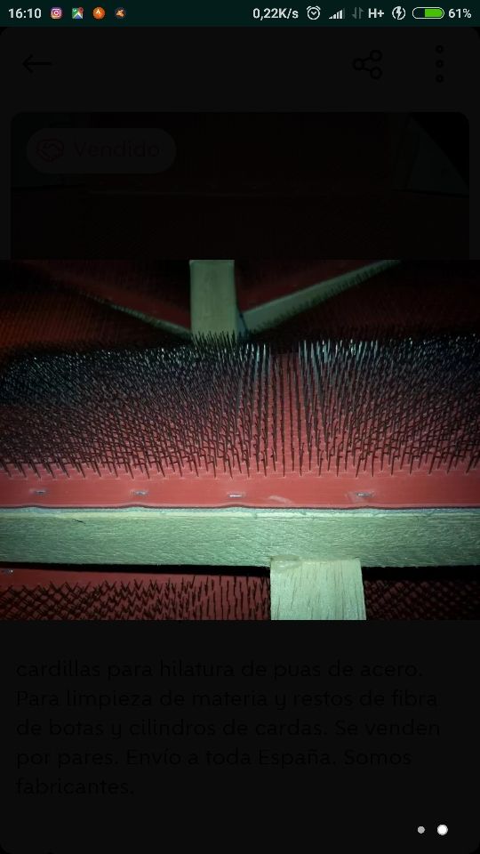 cardillas para hilatura