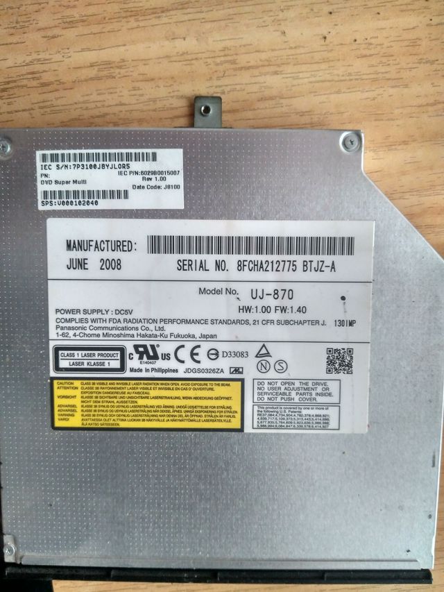 lector y grabador dvd de portatil