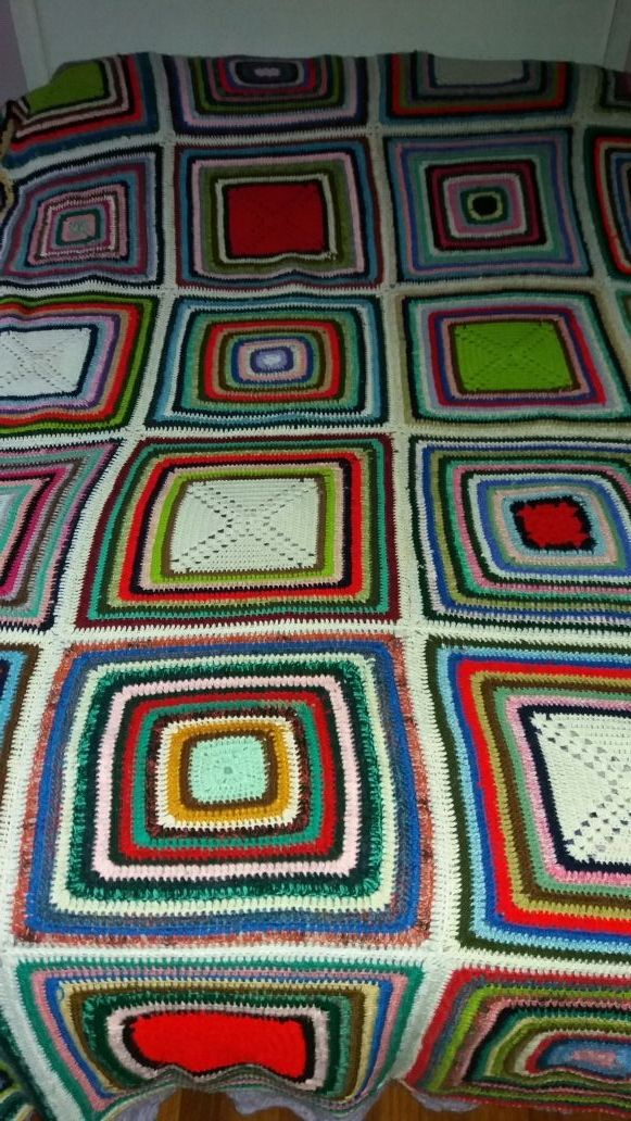 Manta de ganchillo 1,70X2,60