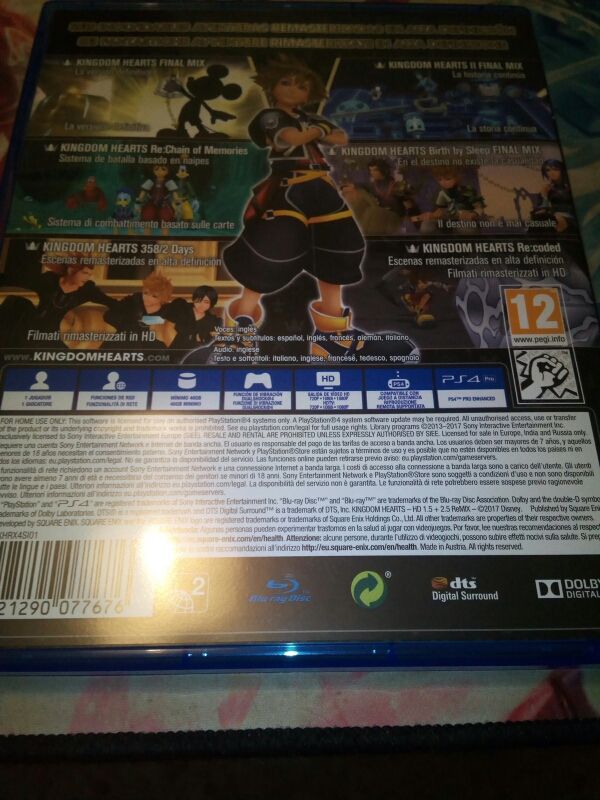 kingdom hearts HD 1.5+2.5 remix-ps4