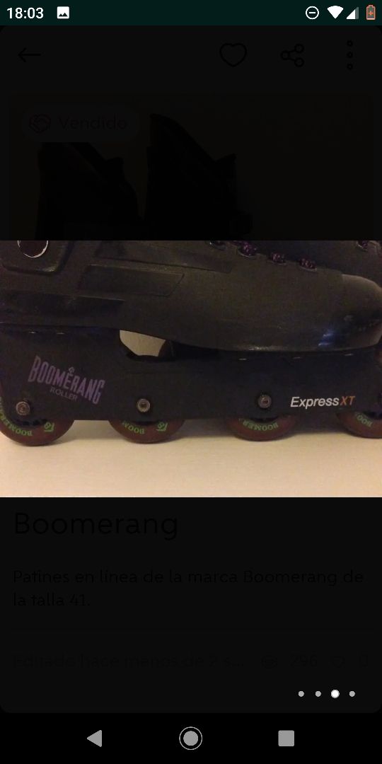patines de línea boomerang 41