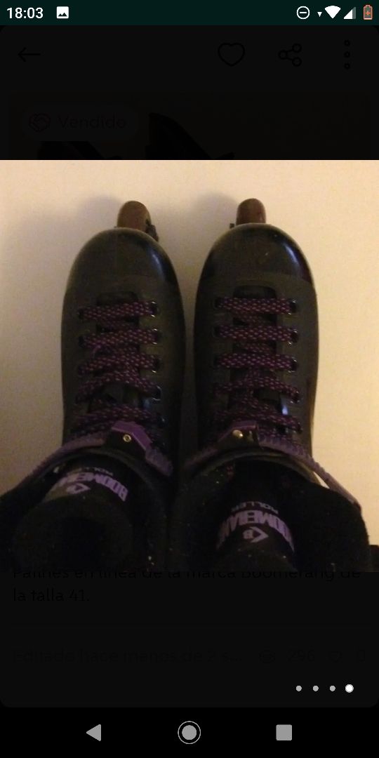 patines de línea boomerang 41