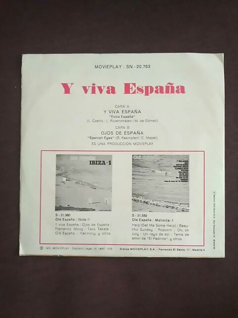 y viva españa y ojos de españa vinilo rpm45 