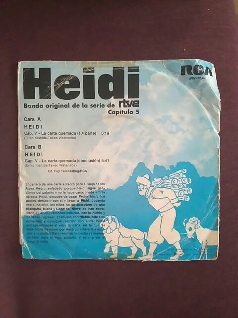 heidi disco vinilo 45 rpm capitulo 5