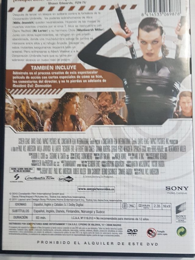 resident evil ultratumba dvd