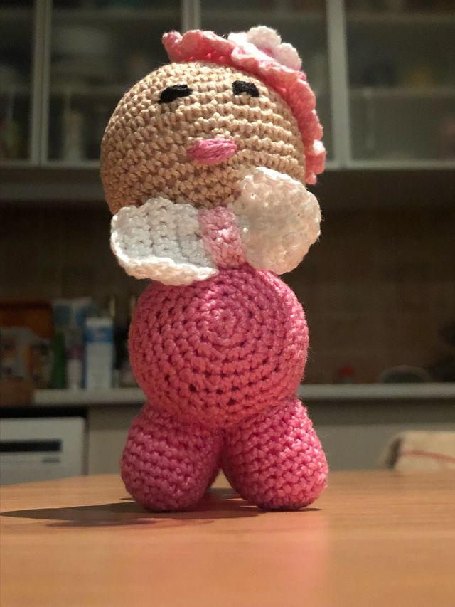 Gusano hecho de punto