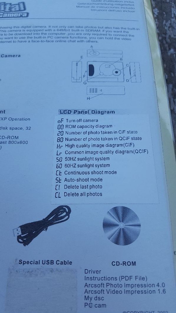 Blister mini cámara digital