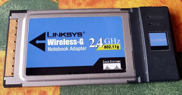 Tarjeta PCMCIA Linksys WPC54G versión 7.1