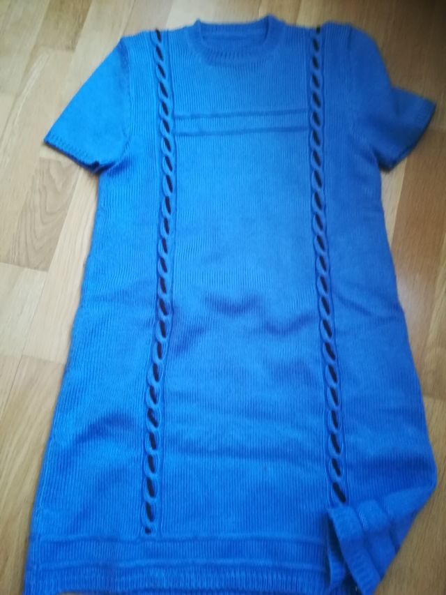 Vestido de punto y chaqueta artesanal 