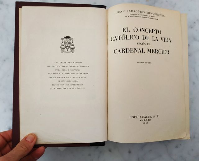 Libro religioso. El Concepto Católico de la Vida