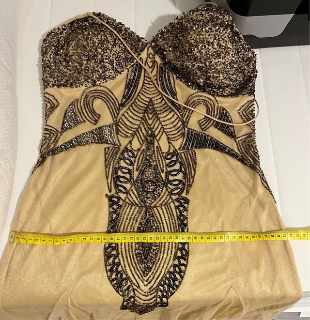 Vestido cóctel Marfil Barcelona