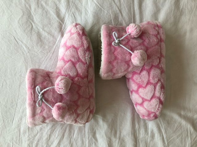 Zapatillas afelpadas rosa