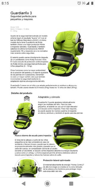 Guardianfix Mano Silla € Coche De 3 En Kiddy Por Para 220 Segunda E9YDWeH2I