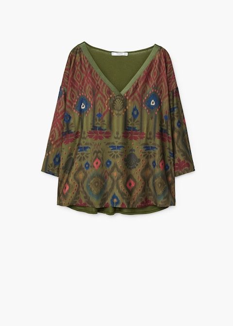 T-shirt con stampa combinata MANGO NEW XS chem