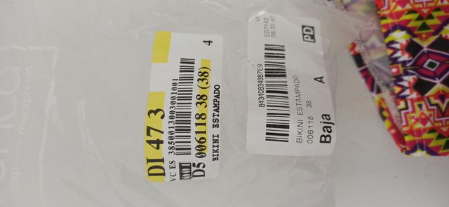 VENCA Bikini fascia etnica con ferretto e slip