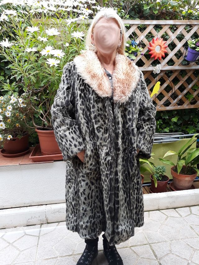 Abrigo de señora piel sintética