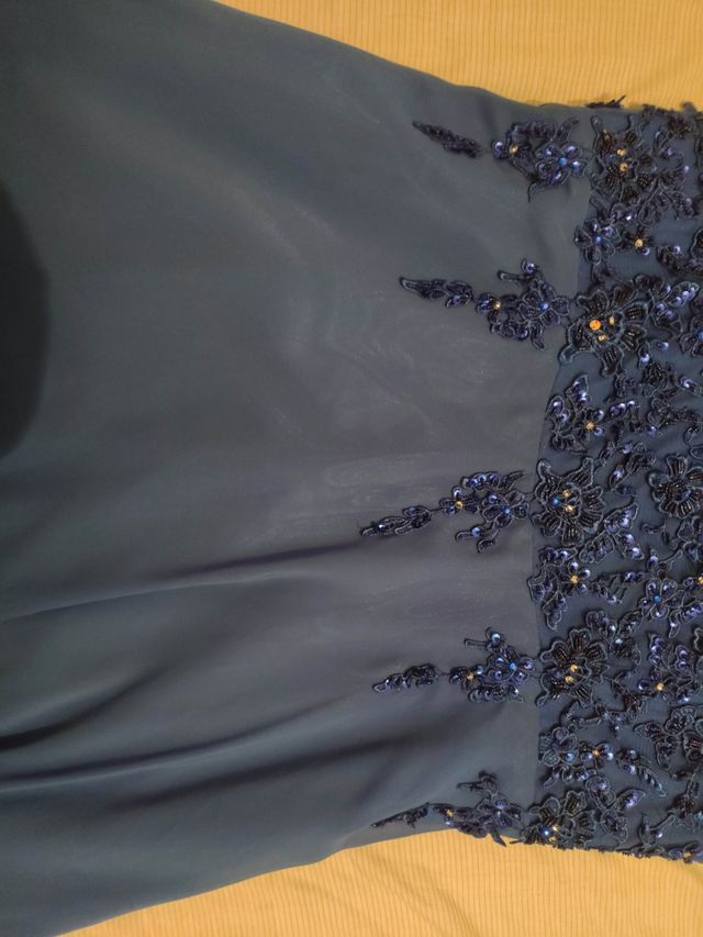 Vestido invitada boda azul talla 46 como nuevo