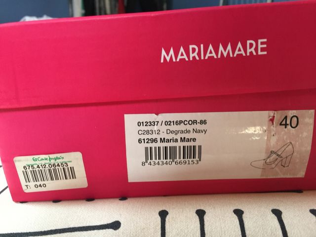 Zapatos salón charol pulsera azul marino t 40