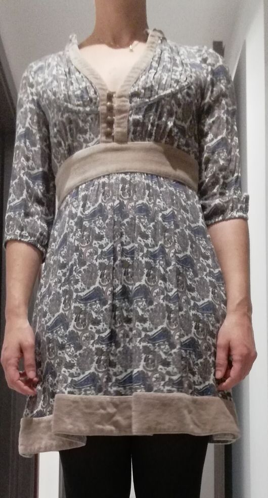 vestido corto manga 3/4