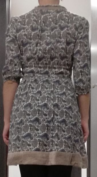 vestido corto manga 3/4