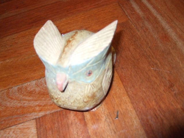 Gufo in legno dipinto a mano