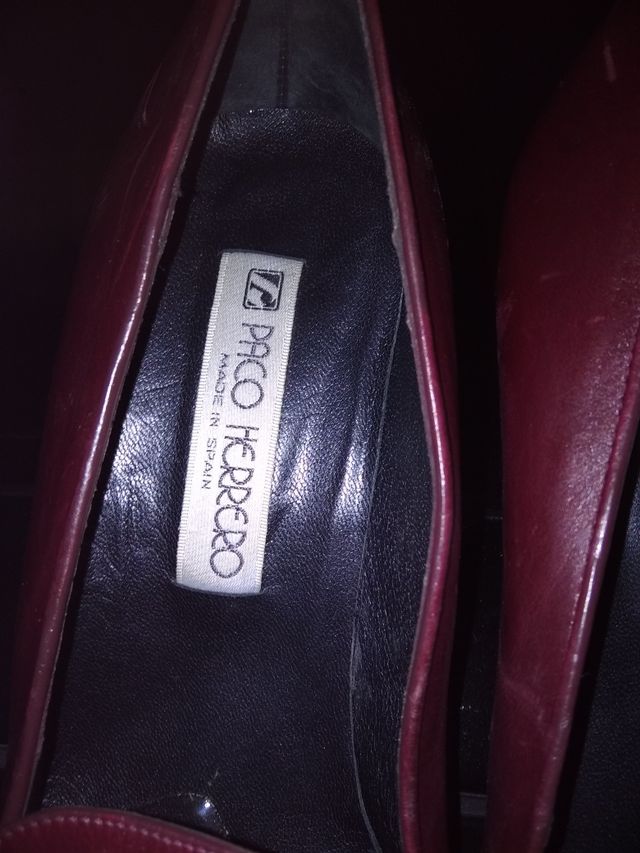 Zapatos piel BurdeosN.40