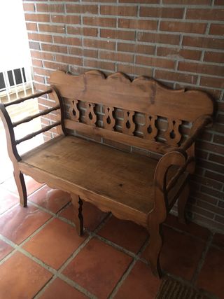 Banco de madera rústico de segunda mano en WALLAPOP
