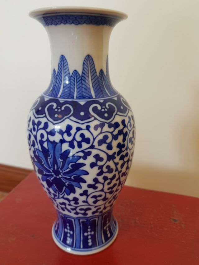 Jarrón porcelana china Shuangxi Gu.