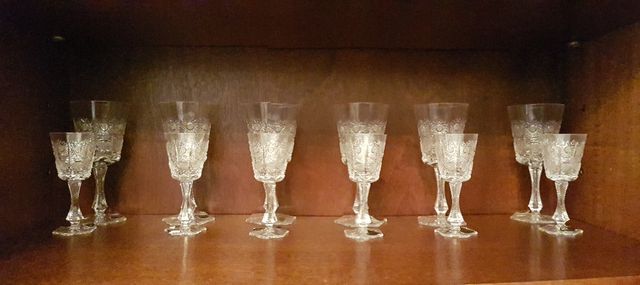 juego copas bohemia hand cut lead cristal 500pk