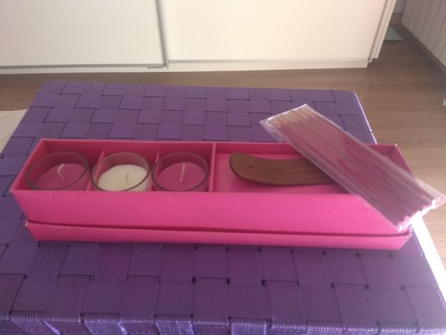 Pack velas aromáticas nuevas con incienso.