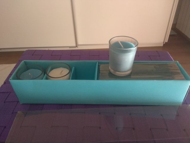 Pack velas aromáticas nuevas con incienso.