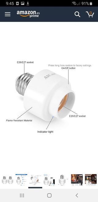 E27 Casquillo de luz 2 unidades funciona con Alexa y Funci/ón de tiempo-White Smart Wifi E27-Casquillo de luz inteligente AICASE Wlan para mando a distancia de casa
