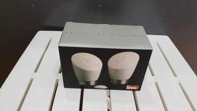 Salero-pimentero porcelana-inox NUEVO