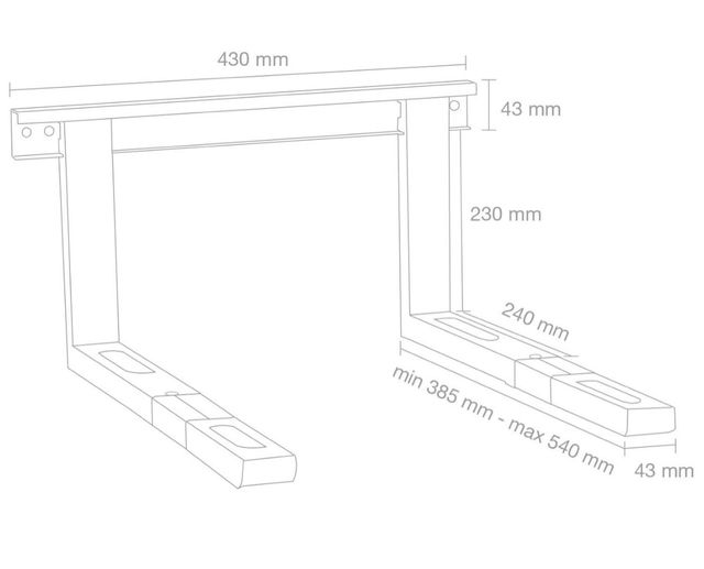 Soporte de pared para microondas. Fonestar SMO-200