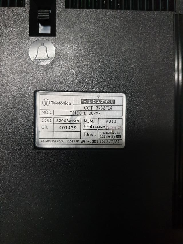 Telefono linea Teide alcatel sobremesa rojo 1989