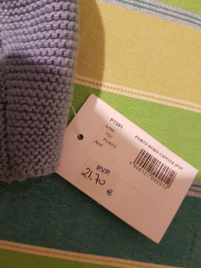 Capota 9M Nueces nueva con etiqueta.