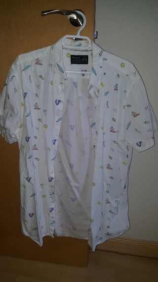 camisa blanca pull and bear
