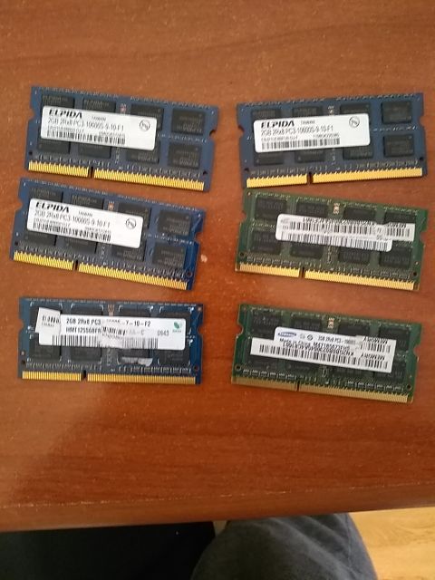 Memorias portátil 2gb DDR3 1333