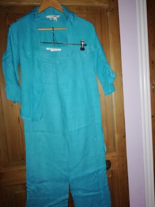 Traje lino Zara de segunda mano por 6 EUR en Palma de Mallorca en WALLAPOP