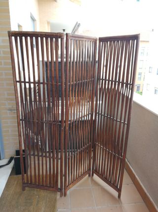 Biombo de madera de segunda mano en WALLAPOP