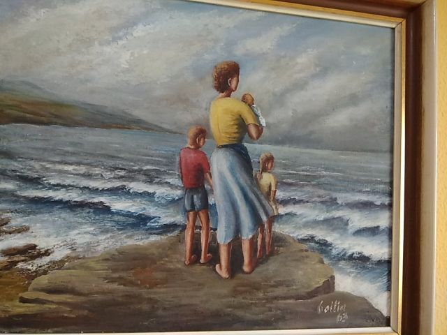 Óleo Emilio Campos Goitia datado año 63