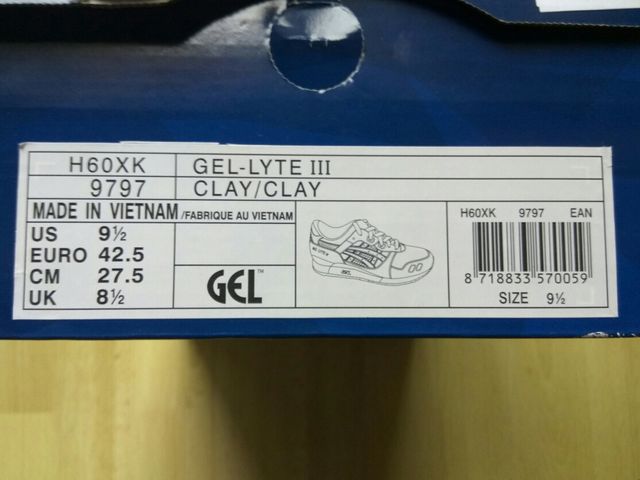 42.5 Asics Gel-Lyte III x Clot Sand