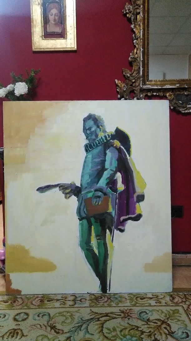 Cuadro Escultura de Cervantes