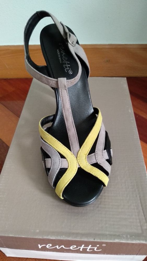 sandalia tacón piel 41